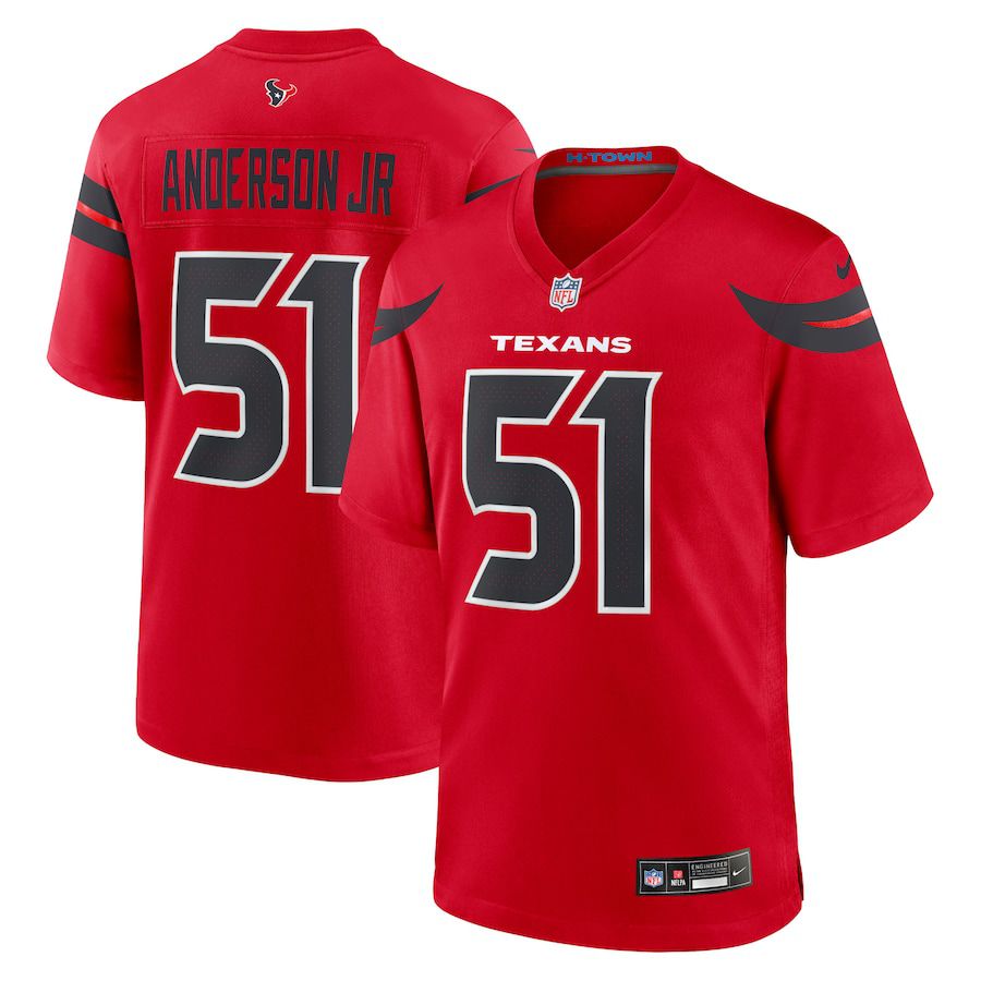 Men Houston Texans #51 Will Anderson Jr. Nike Red Alternate Game NFL Jersey